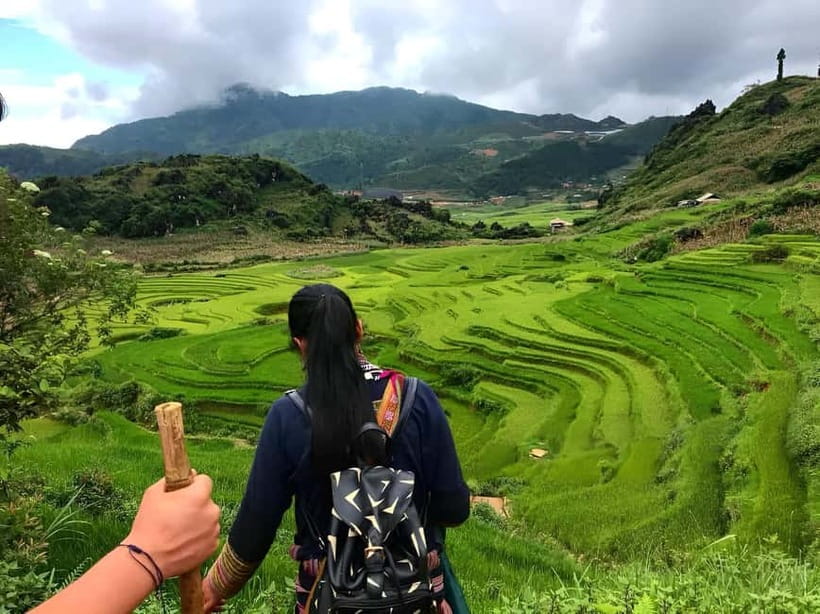 1-Day Sapa Long Trek - Rice Field Terrace, Ethnic Culture - Starting in Sapa with a view toward Fansipan