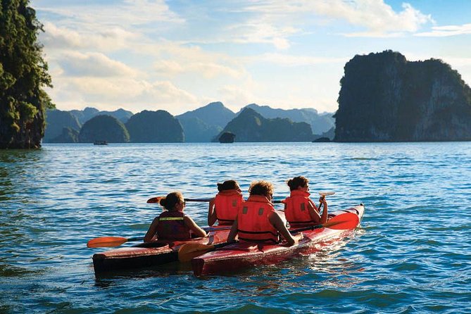 2-day Ha Long Bay Cruise included Transfer, Kayking and Swimming - Leaving Hanoi for the limestone islands