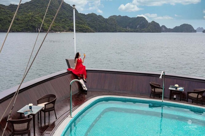2 Days and 1 Night Halong Bay Luxury Genesis Regal Cruises - Sunset, food, and an evening onboard