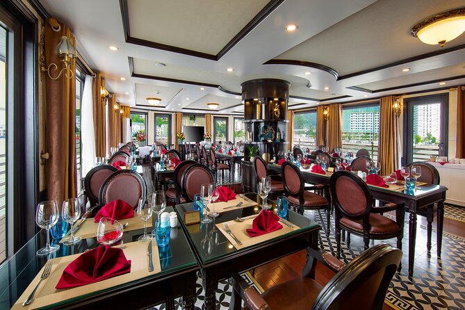 Athena Royal Cruise - Luxury Halong Bay Overnight Cruise 2D1N Tour - Titop Island for swimming and climbing