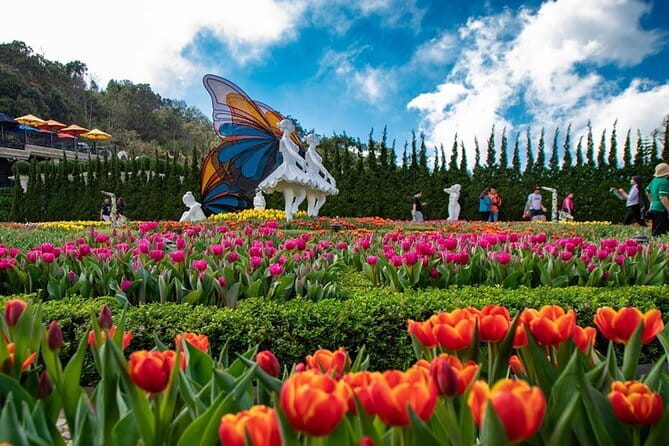 Ba Na Hills & Golden Bridge with Fantasy Park Tour-Optional Lunch - Gardens, a pagoda, and a change of pace