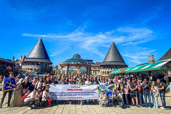 Ba Na Hills with Golden Bridge Private Tour - Gardens and pagodas beyond the bridge
