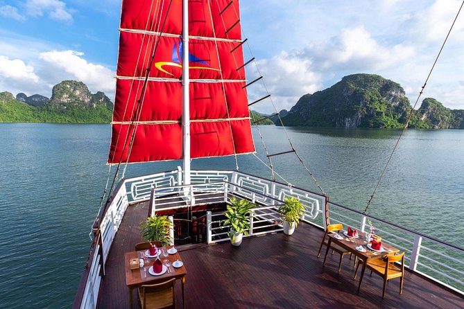 Bai Tu Long Luxury Day Cruise - Fishing Village, Kayak - Open-deck time, photographs, and sunset tea