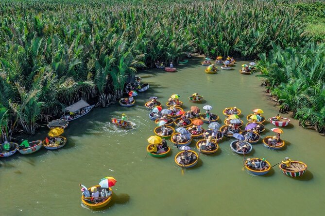 Basket Boat Ride, Coconut Forest, Sunset and Hoi An Town by Night - The Stone-Carving Stop Near Da Nang