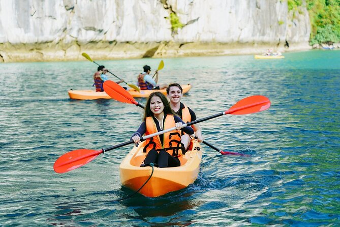 Best Price Halong 5 Star Day Cruise Buffet, Pool ,Sunset party - Ti Top Island: views, swimming, and a short climb