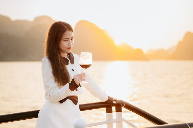 Best Price Halong 5 Star Day Cruise Buffet, Pool ,Sunset party - Sunset party and the final stretch