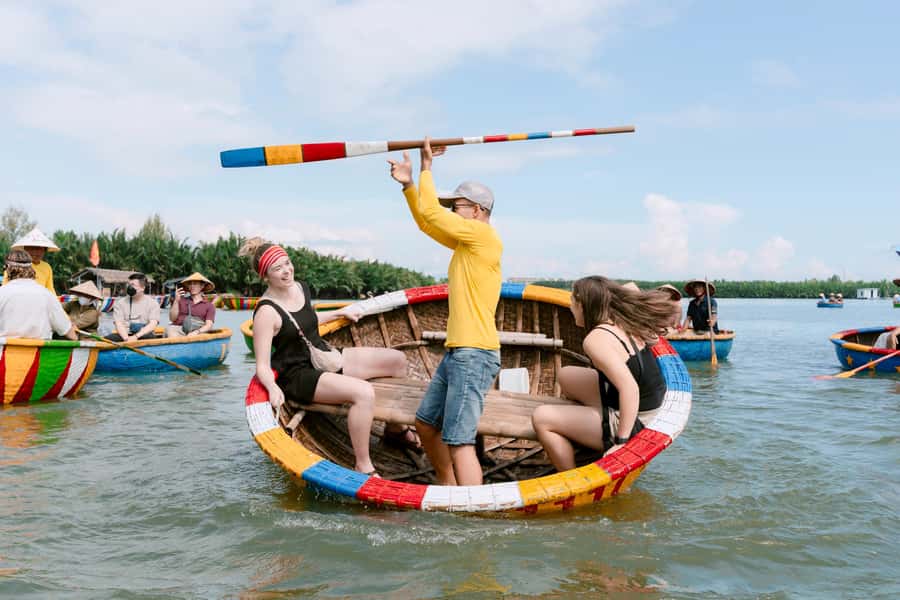 BUFFALO RIDING -BASKET BOAT & BIKE TOUR-HOI AN - From Hoang Dieu Street to the Hoi An countryside