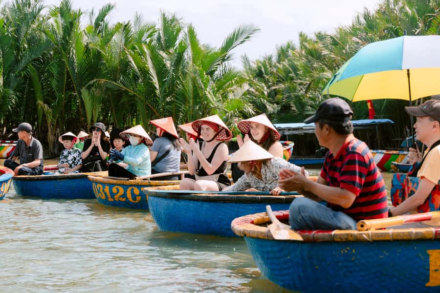 BUFFALO RIDING -BASKET BOAT & BIKE TOUR-HOI AN - Meeting the buffalo and climbing onto its back