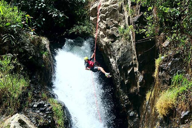 Combo Activity Trekking, Sup Paddling, Camping and Canyoning - Canyoning and abseiling at Datanla Waterfall