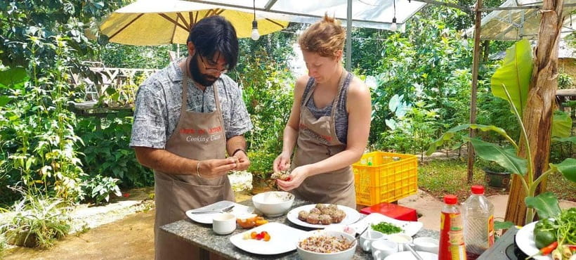 Dalat: Home Cooking Class with Central Market Tour - Cooking in a local garden kitchen