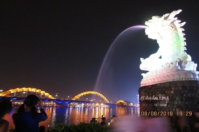 Dragon Cruise by Romantic Yatch: Tasty Beer/Flower/Cake & Dance - The Dragon Bridge fire show on Saturday