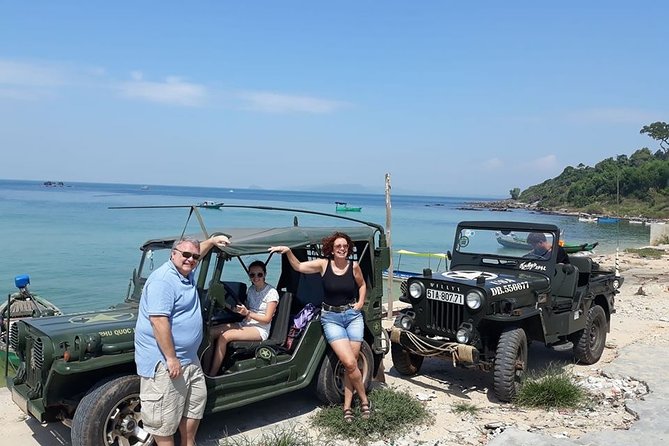 Explore the north of Phu Quoc island by private US Army Jeeps - Rach Vem fishing village and lunch over the water