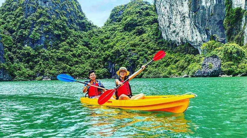 From Hanoi: 1 -Day Halong Bay Cruise With Big & Small Groups - Ti Top Island: beach time and a steep viewpoint