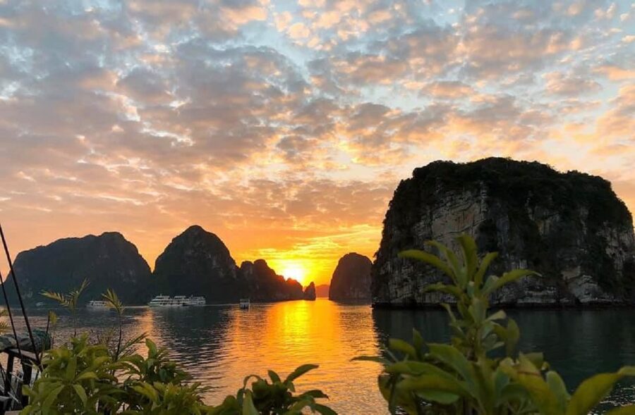 From Hanoi: Ha Long Bay Luxury Cruise Day Tour with Jacuzzi - Sunset party, coffee, and jacuzzi time