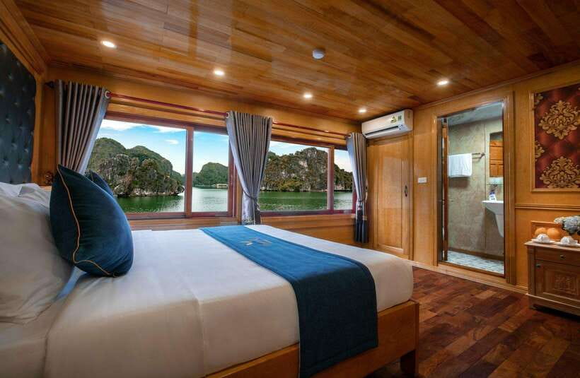 From Hanoi: Ha Long & Lan Ha Bay 2-Day Cruise with Meals - Sunset, spring rolls, and dinner onboard