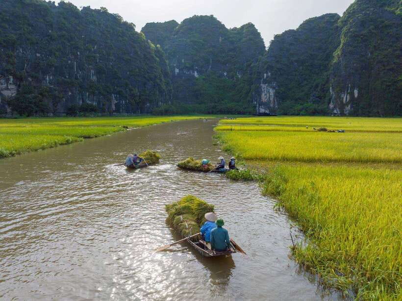 From Hanoi: Ninh Binh- Hoa Lu-Tam Coc- Mua Cave- Highlight - Tam Coc by sampan, about 1.5 hours