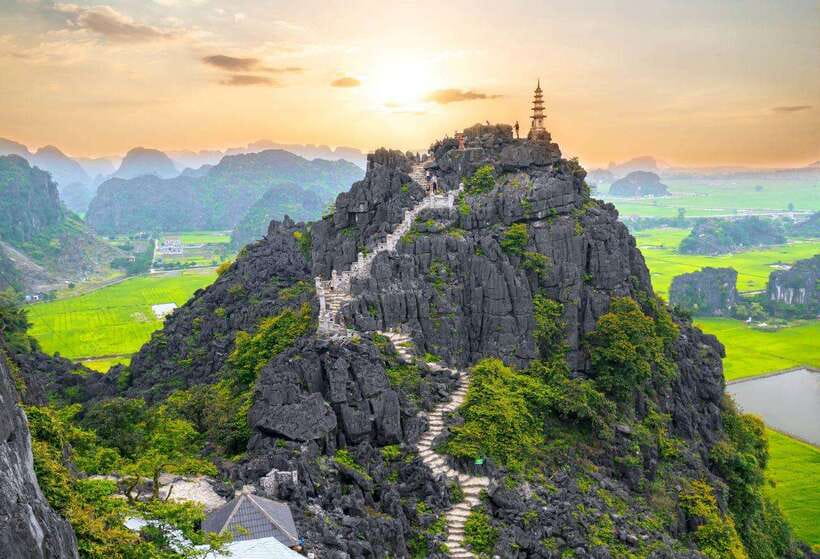 From Hanoi: Ninh Binh- Hoa Lu-Tam Coc- Mua Cave- Highlight - Leaving Hanoi between 7:15 and 8:00