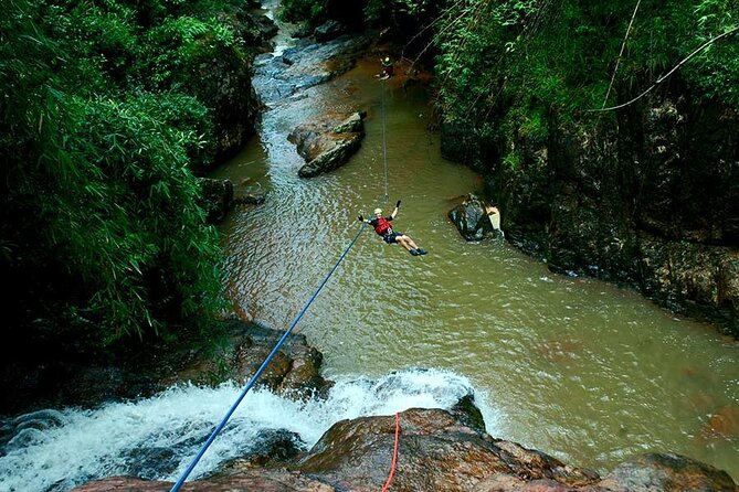Full Day Canyoning Activity in Da Lat with Lunch - The Tyrolean traverse adds movement and height