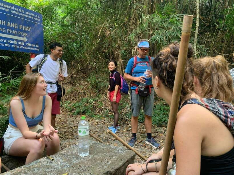 Full day hike - climbing in Jungle of Cat Ba National park - The morning pickup and the national park gate