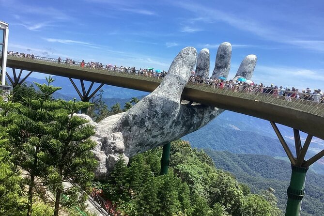 Golden Bridge & Ba Na Hills & Marble Mountain Private Tour - Marble Mountain adds caves, temples, and local craft