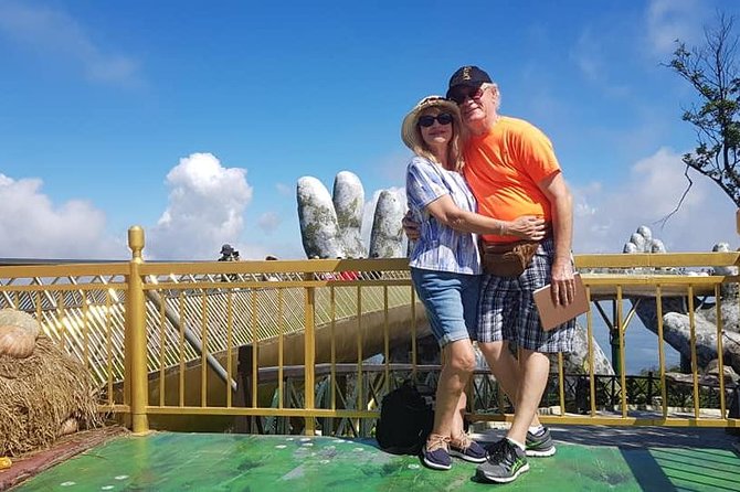 Golden Bridge-Marble Mountain-Hoi An City -Boat Ride-Night Market - Golden Bridge delivers the day’s biggest visual moment