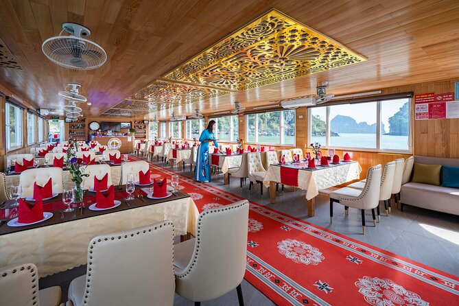 Ha Long Bay Cruise Day Tour - Cave, Kayaking, Swimming & Lunch - Cruising through Ha Long Bay
