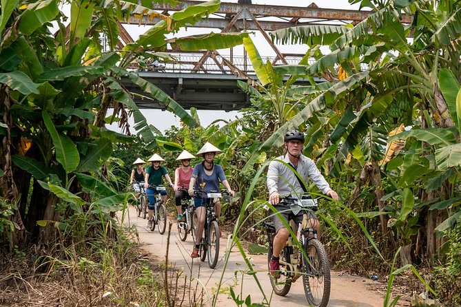 Half Day Ha Noi Tour by E-bike - Banana Island and Long Bien Bridge add local texture