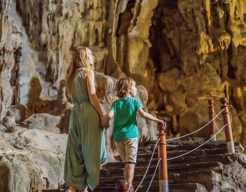Halong 6 Hours Cruise: Kayak, Cave, Lunch, Beach & Island - Entering Sung Sot Cave, Ha Long Bay’s big show