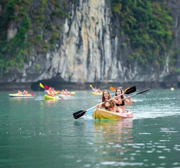 Halong 6 Hours Cruise: Kayak, Cave, Lunch, Beach & Island - Ti Top Island for swimming or a high view