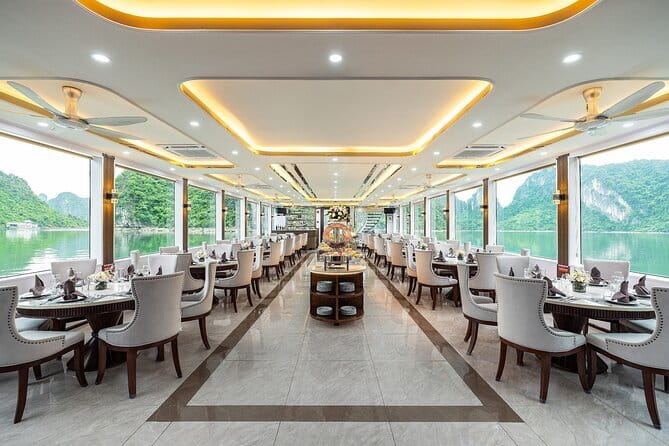 Halong Bay Day Tour Luxury Cruise With Jacuzzi and Buffet Lunch - Boarding at Tuan Chau Harbor around noon