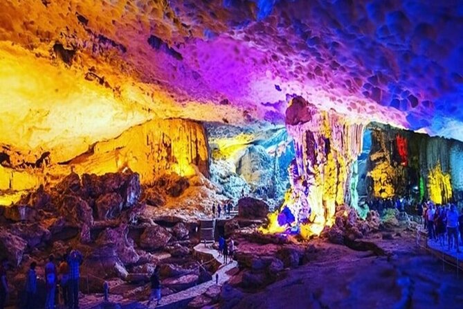 Halong Bay Day Tour: Visit Cave Island Kayaking Swimming Lunch - Sung Sot Cave and its large chambers