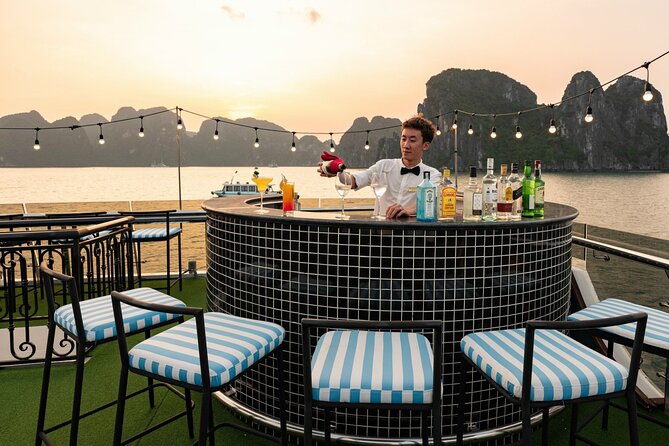 Halong Bay Day Tour With Sunlight Luxury Cruise With Transfer - Buffet lunch with seafood and Western dishes