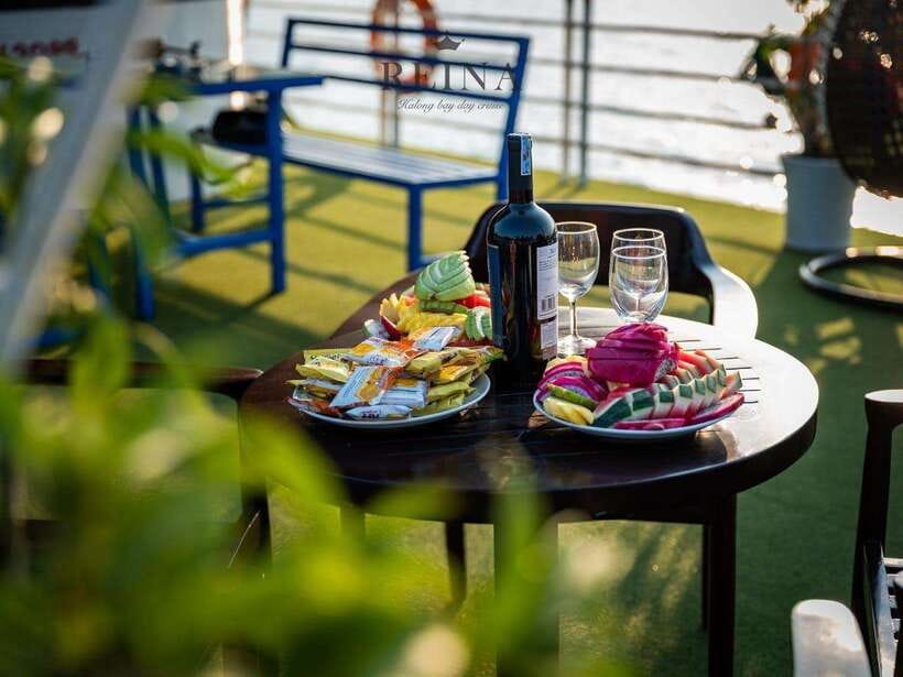 Halong Bay: Full-Day 4-Star Experience with Kayaking - Sunset tea on the sundeck