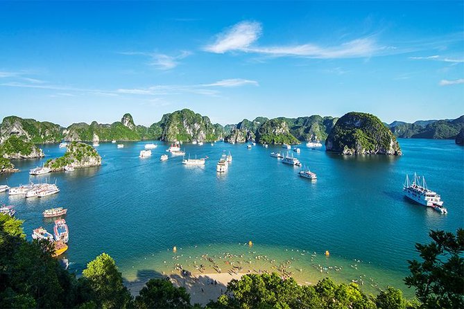 Halong Bay Full Day with Kayaking, Hiking viewpoint, Cave - Deluxe To Luxury - Sunset tea on the return cruise