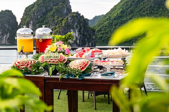 Halong Bay Luxury cruise Day trip: Buffet Lunch, Limousine bus - Titop Island for beach time and a viewpoint