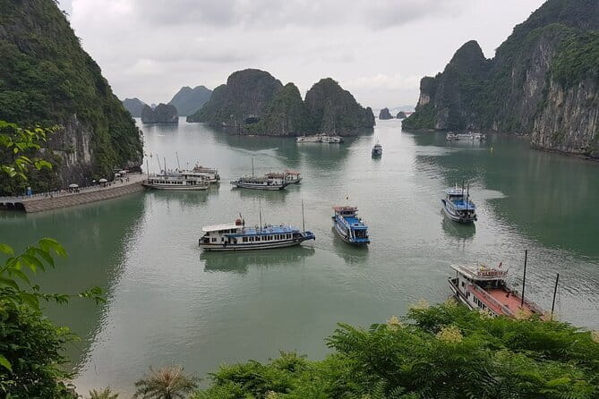Halong Bay Shore Excursion: Full Day Cruise Tour from Cruise Port - Cave steps and a closer look at the bay
