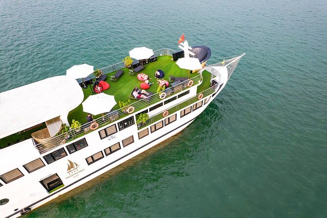 Halong Milalux 5 Star Cruise 2d1n,All inclusive,transfer - First views from the Milalux cabin