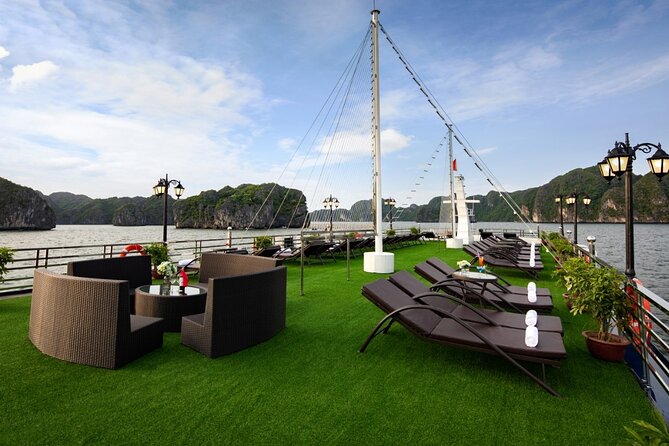 Halong Pandora 5 Star Cruise 2D1N-All Inclusive, cave, transfer - Morning views, Tai Chi, and the early cabin checkout