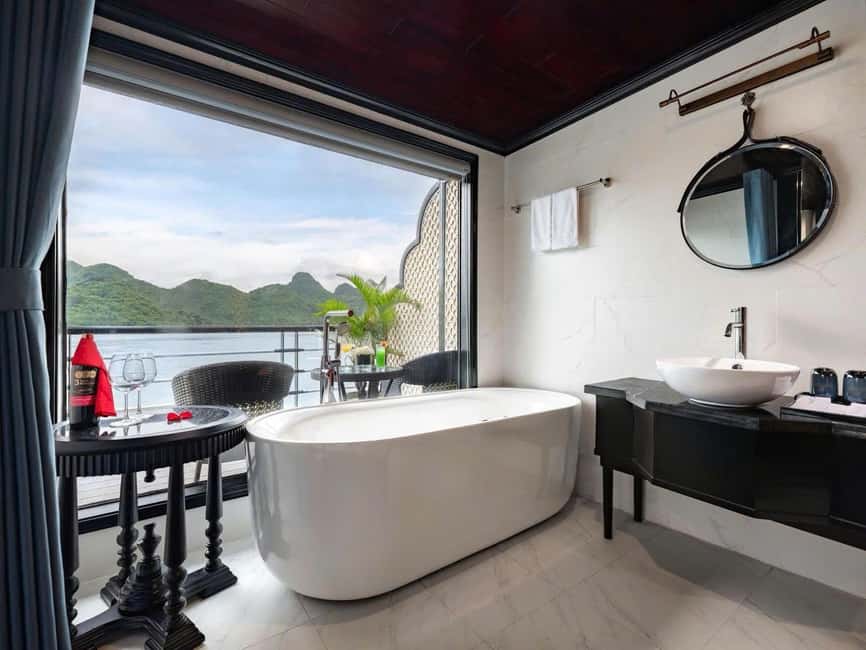 Hanoi: 2-Day Ha Long & Lan Ha Bay 5-Star Boat with Balcony - Sunset tea, cooking, and an evening onboard