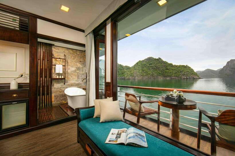 Hanoi: 2D1N Ha Long Bay, Lan Ha Bay by Amanda Luxury Cruise - Dinner on the sundeck and an evening aboard