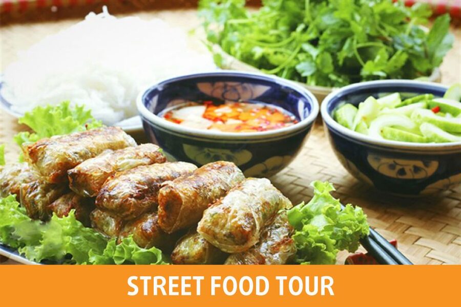 Hanoi: 7 Tastings Street Food Tour with Train Street - Mixed noodle salad and grilled pork sticks