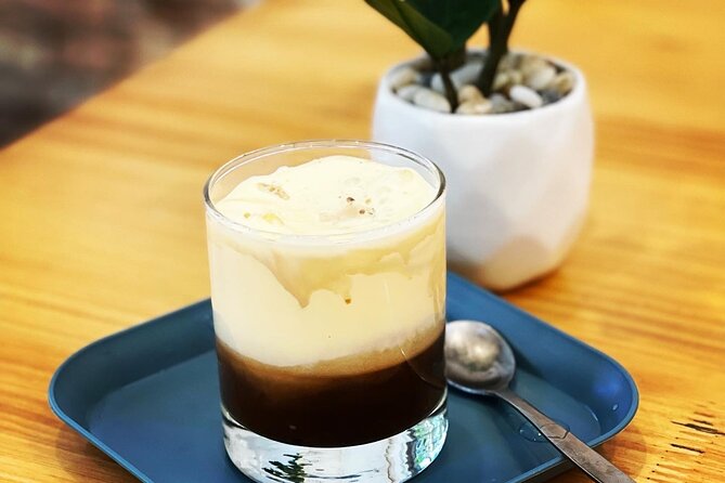 Hanoi Egg Coffee & Coconut Coffee Making Class with Free Banh Mi - Banh mi, spring roll, and hot drinks