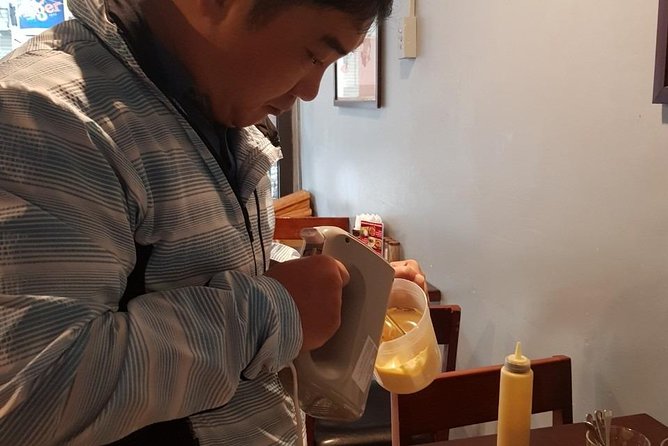 Hanoi Egg Coffee Making Course - Decorating the thick topping with your own coffee art
