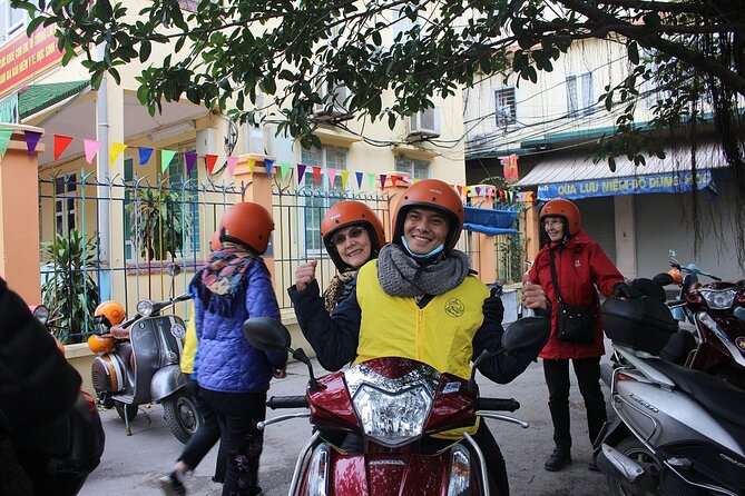 Hanoi Street Food Tour By Motorbike + Sightseeing SAFE & FUN - Big Church and grilled spring rolls