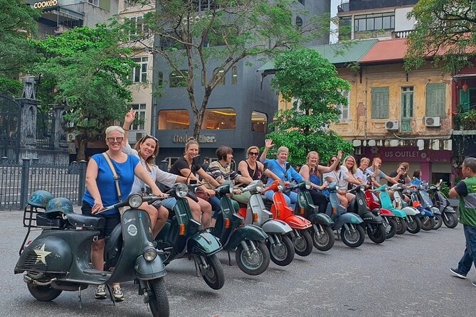 Hanoi Vespa Tours: Food + Culture + Fun on Army Vespa - The back streets around Cho Troi