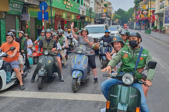 Hanoi Vespa Tours: Food + Culture + Fun on Army Vespa - Crossing Long Bien Bridge
