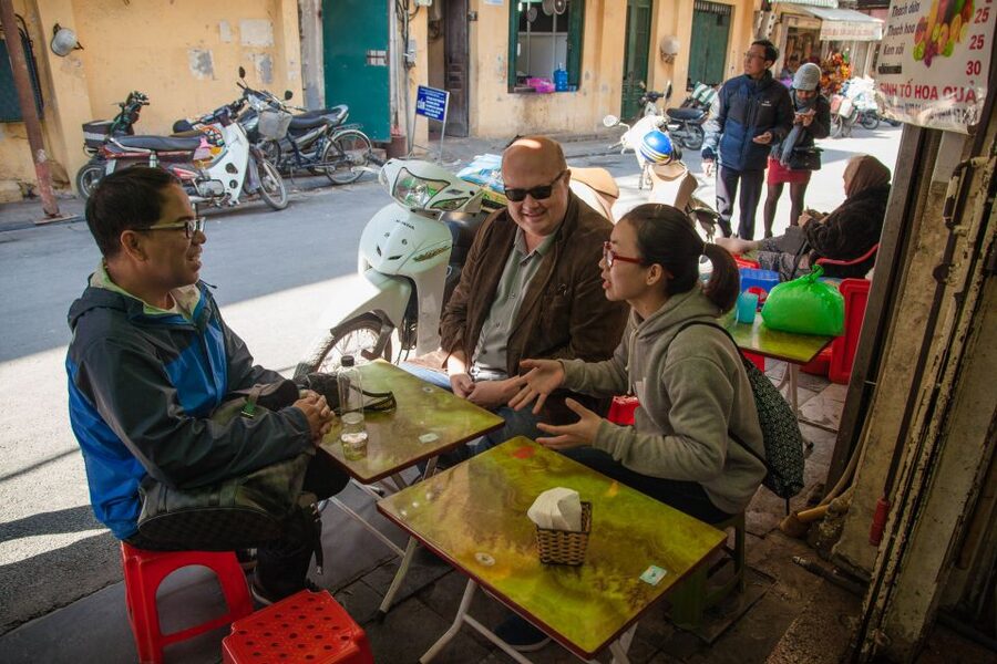 Hanoi Walking Street Food Tour & Cyclo Ride - Egg coffee, Hanoi’s famous finish