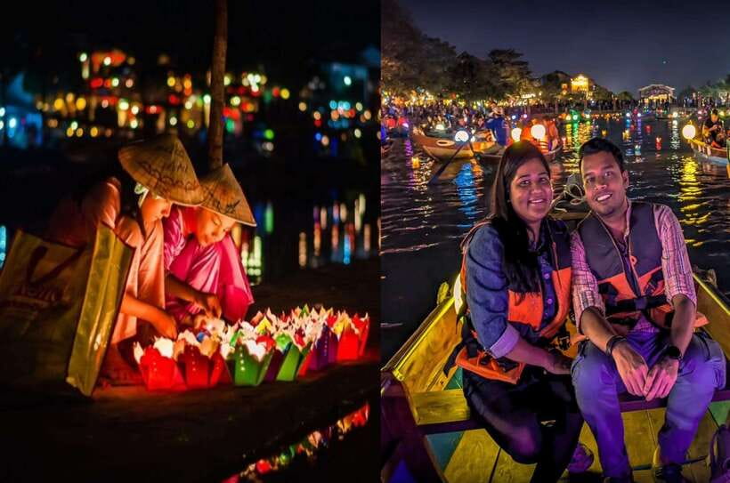 Hoi An : Lantern Boat Trip & Release Lantern - Making a wish and releasing the flower lantern