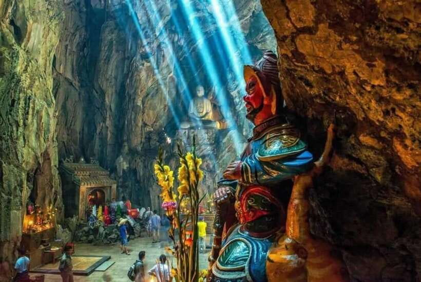Hoi An: Marble Mountain, Am Phu Cave and Monkey Mountain - Inside the caves and pagodas