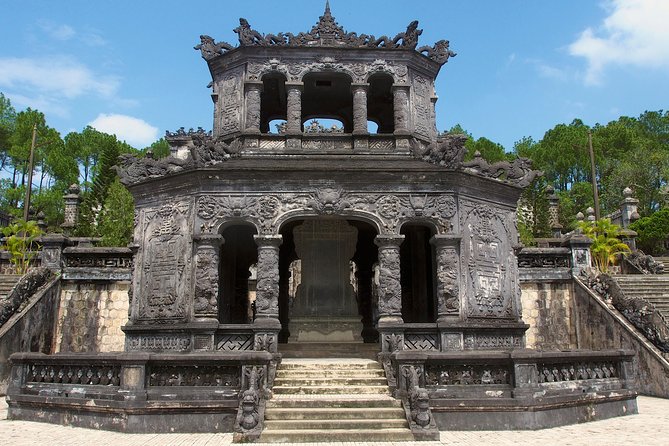Hue: 3 Tombs + Pagoda with Knowledgeable ES Driver - Khai Dinh Tomb: the most elaborate contrast